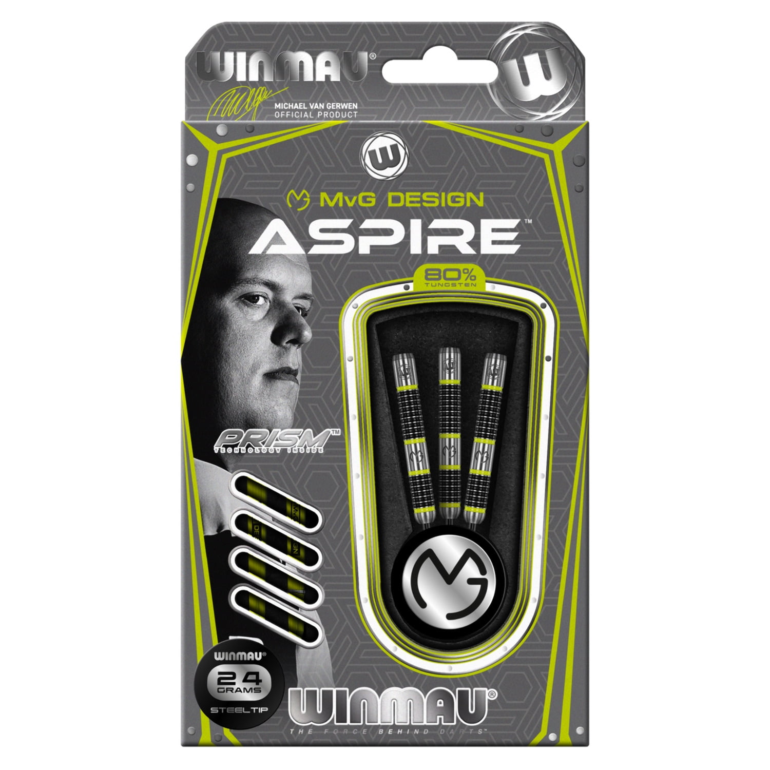 Winmau MVG Aspire Steel Tip Darts - 24g