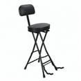 thumbnail image 6 of Folding Guitar Stool with Padded Cushion and Ergonomic Backrest, Heavy-Duty Metal Frame, Built-in Guitar Stand, Portable Musician Chair for Acoustic & Electric Guitars, 6 of 8