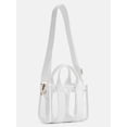 thumbnail image 3 of No Boundaries Women's Game Day Clear Boxy Mini Tote Bag, White, 3 of 4