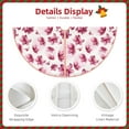 thumbnail image 3 of Rateoe Lilies Flowers Pattern Christmas Tree Skirt with Ties , Christmas Tree Decorations, Farmhouse Christmas Decor Xmas Holiday Decorations-48", 3 of 6