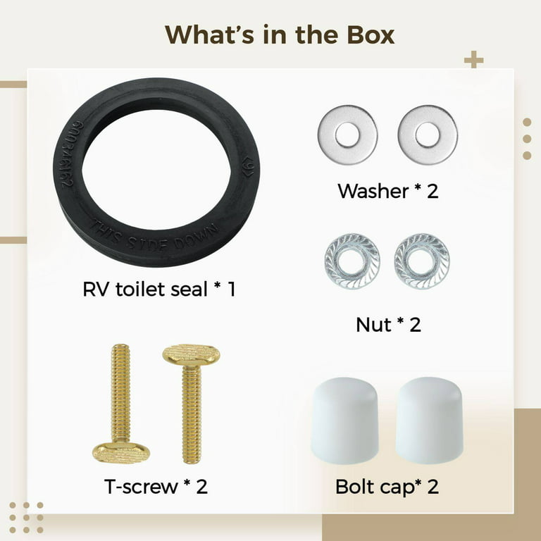 Rv Toilet Seal Kit Rubber Waste Ball Seal Set Double Sealing - Temu