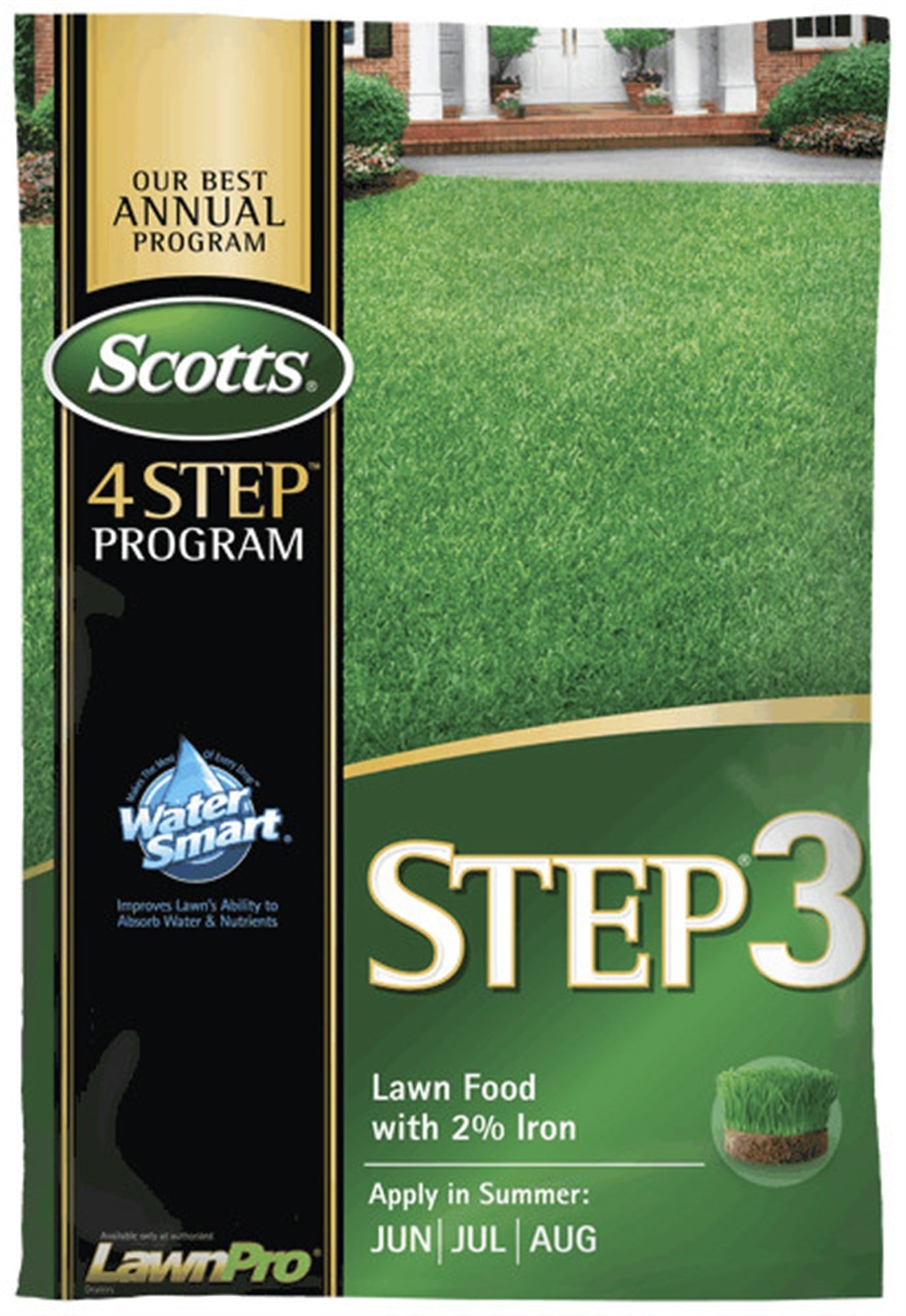 1-pack Scotts 4-Step Program Lawn Fertilizer Step 3 With 2% Iron - Synthetic - 1 Pack — Outdoor & Indoor Plant Use, Easy Application