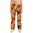 thumbnail image 4 of Womens Baggy Halloween Pajamas Pants Drawstring Lounge Joggers Spooky Print Fall 2026 Casual Sweatpants Sleepwear Loungewear Holiday Costumes,L,Yellow, 4 of 6