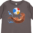 thumbnail image 4 of Inktastic Cute Otter and Beachball Boys or Girls Long Sleeve Toddler T-Shirt, 4 of 5