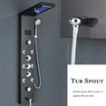 thumbnail image 5 of Senlesen Black Shower Panel Tower LED Rain Shower Faucets Massage System Body Jet Sprayer, 5 of 22