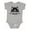 AC-Heather Grey, variant on Peeking Siberian Husky Boys or Girls Baby Bodysuit