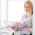 thumbnail image 6 of Haosy 2 Pack Hardcover 3 Ring Binder 1.5 Inch Ring Decorative Binder Organizer for Home School Office, Soft Pink Purple Blue Marble, 6 of 10