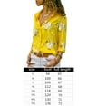 thumbnail image 3 of Women Lapel Long Sleeve Blouse Girls Floral Pattern Loose Style Tops Shirt, 3 of 6