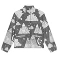 thumbnail image 4 of Jackets for Women Winter Coat Jackets Flannel Stand Collar Jacket(Mountain Moon Night Sky Print,Size:S-4XL), 4 of 7