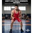 thumbnail image 4 of Exxact Sports Men's Wrestling Singlet, High Performance Powerlifting Singlet Wrestling Singlets for Men - (Red, A4XL), 4 of 7