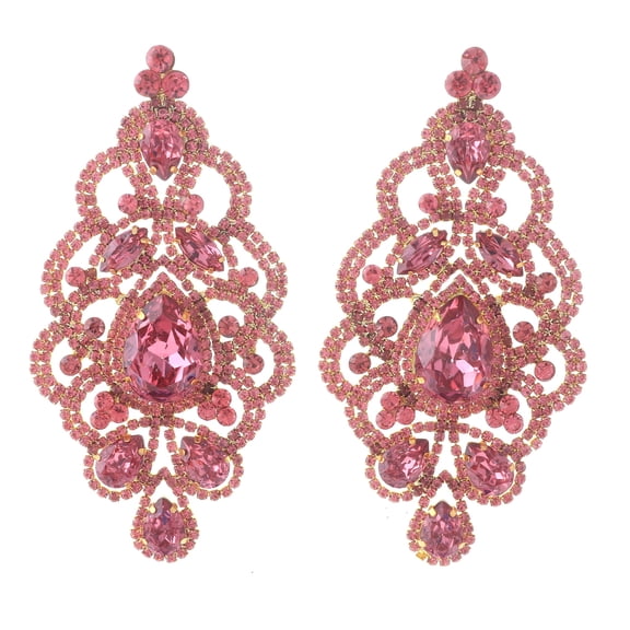 Large Rhinestone Drop Earrings