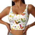 thumbnail image 1 of Fotbe Chickens A Sujetador Deportivo Largo sin Aros para Mujer con Almohadillas y Soporte Medio, Transpirable y Absorbente, Camiseta Tipo Chaleco o Tank Top-XX-Large, 1 of 8