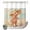 Pink, Beige, Blue, White, variant on No Hook Shower Curtain, Funny Pig Cute Shower Curtains for Bathroom with See Through Top Window, Summer Beach Oil Painting Abstract Waterproof & Washable Bath Curtain Long 72"x78"