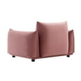thumbnail image 5 of Armchair Accent Chair, Velvet, Pink, Modern Contemporary Urban Design, Living Lounge Room Hotel Lobby Hospitality, 5 of 7