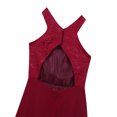 thumbnail image 5 of Aislor Kids Flower Girl Wedding Pageant Bridesmaid Dress Halter Backless Chiffon Floral Lace Maxi Gown, 5 of 7