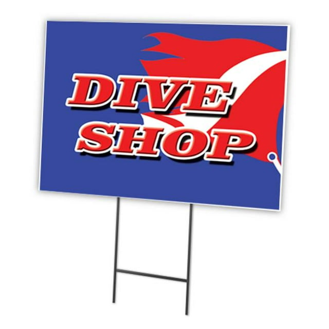 SignMission C-1824-DS-Dive Shop 18 x 24 in. Dive Shop Yard Sign & Stake