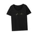 thumbnail image 5 of Camiseta básica de verano con cuello redondo para mujer, camiseta básica elegante para viajar y acampar SG, 5 of 7