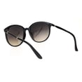 thumbnail image 4 of Womens 90s Round Butterfly Plastic Gradient Lens Sunglasses Black Brown, 4 of 4