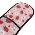 thumbnail image 4 of Yayeee Double Oven Mitt Kitchen Heat Resistant Baking 35" x7" Quilted Cotton Glove, Pink Floral Strawberry Pattern, 4 of 6