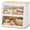 White, variant on Bread Box for Kitchen Countertop – 2-Tier Bread Storage Container, Metal Breadbox with Acrylic Wavy Door, Wood Top, Magnetic Seal, Anti-Slip Base, 14.96x9.84x13.78 inch, White
