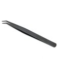 thumbnail image 3 of Aplicador de pestañas postizas profesional de acero inoxidable, pinzas curvas para extensiones de pestañas, color negro, 3 of 14