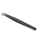 thumbnail image 3 of Aplicador de pestañas postizas profesional de acero inoxidable, pinzas curvas para extensiones de pestañas, color negro, 3 of 14