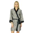 thumbnail image 1 of Bimba Women Short Solid Belt Robe Soft Modal Cotton Wrap Round Plain Bath Robe, 1 of 6