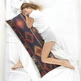 thumbnail image 4 of Boho Long Body Pillow Cover – Soft & Breathable Ethnic Fabric, Hidden Zipper, 20"x54", Stylish Abstract Tribal Print – Gift for Side Sleepers, Pregnancy, Home Decor, 4 of 7