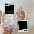 thumbnail image 3 of Phone Case for Samsung Galaxy Z Flip 6,Clear Folding Protective Phone Shell,Shockproof Anti-Fall Phone Cover with Chain (Star), 3 of 15