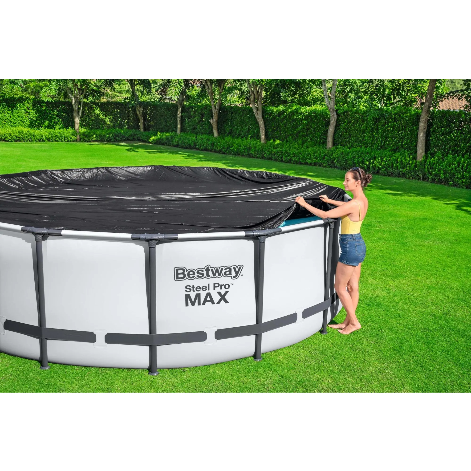 14' Round Floating Swimming Pool Solar Cover - Bed Bath & Beyond - 34371237