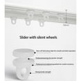 thumbnail image 6 of Double Curtain Track, Aluminum Ceiling Track, Heavy Duty Ceiling Curtain Rod for Bedroom Living Room Window Hotel, 6 of 7