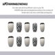 thumbnail image 5 of 24 uñas postizas de cobertura completa mediana, pegamento brillante en uñas, uñas postizas francesas con pegamento, uñas acrílicas para mujeres y niñas (patrón de cebra), 5 of 5