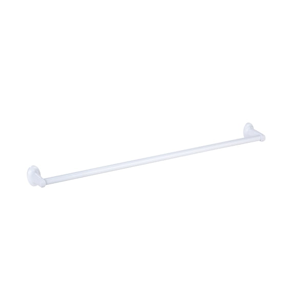 Mainstays 24-Inch Oval Wall Mount Steel Bathroom Towel Bar, White Finish