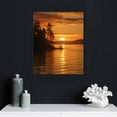 thumbnail image 4 of JRXY Bathroom Wall Art Decor Bathroom Pictures for Wall Artwork Sunset Over West Coast British Columbia Framed Canvas Wall Art for Bedroom Dining Room Farmhouse 16x20 in, 4 of 4