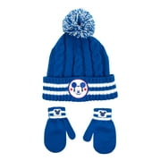 Mickey Mouse Boys 2-Piece Beanie Style Hat & Mittens Set