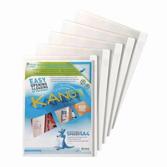 Tarifold Sign Holder,11-9/16 in. H,Adhesive,PK5 P194674