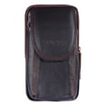 thumbnail image 2 of MesaSe Cowhide Leather Fanny Waist Bag Solid Color Three-layer Belt Bum Pouch Bags, 2 of 9