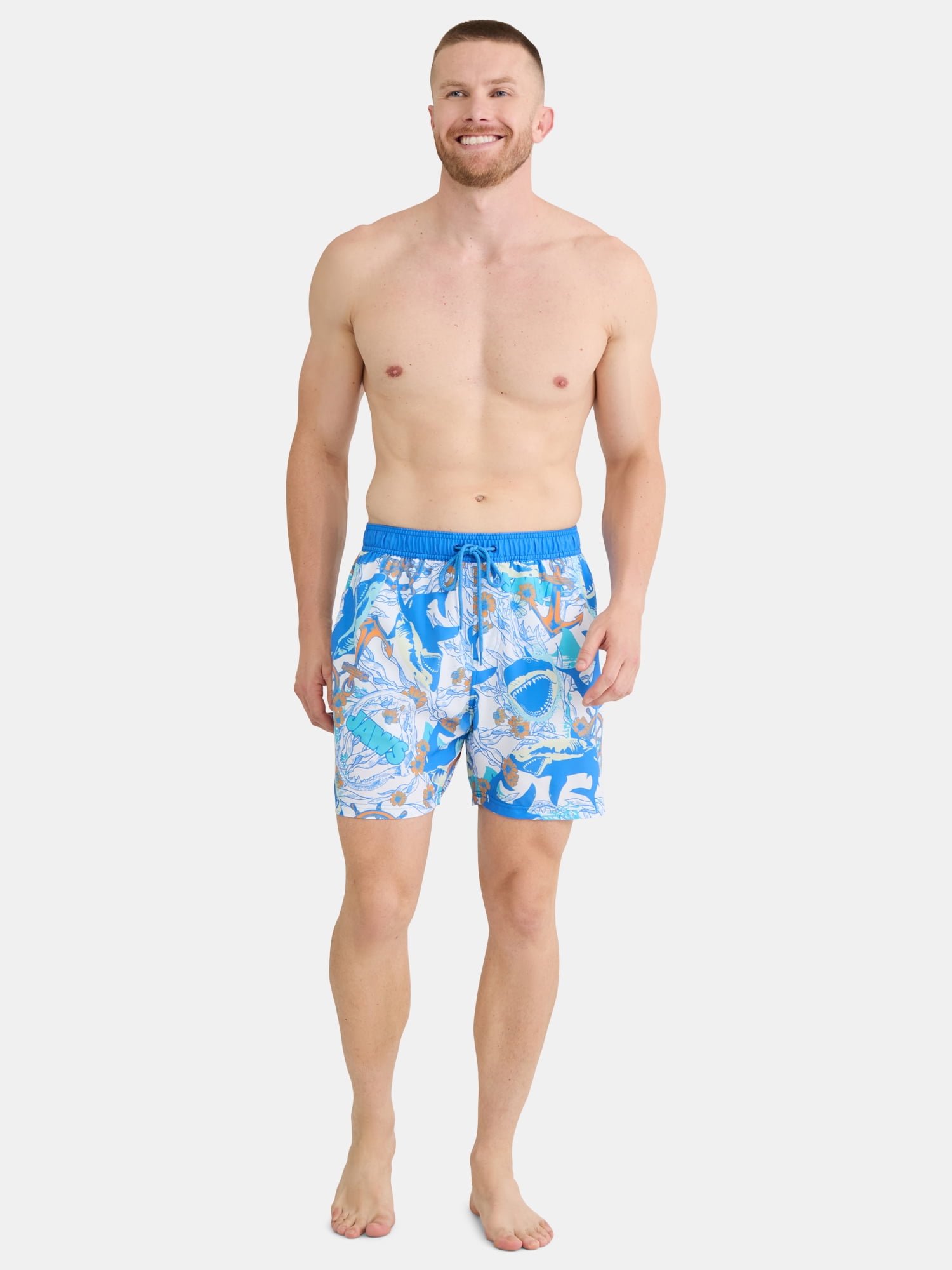 License Men’s & Big Men's Graphic Swim Shorts, Sizes S-3XL