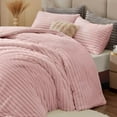 thumbnail image 4 of Fleece Full Comforter Set -Super Soft & Warm Fluffy Pink Bedding, Luxury Fuzzy Heavy Bed Set for Winter with 2 Pillow Cases, 4 of 8