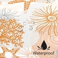 thumbnail image 3 of Beach Ocean Themed Shower Curtain, Orange Cute Nautical Coastal Shower Curtains for Bathroom Decor, Summer Tropical Seashell Starfish Coral Fabric Shower Curtain Set with Hooks, 72x72, 3 of 6