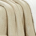 thumbnail image 2 of TRULY SOFT Basket Carved Faux Fur Tan Twin Blanket, Textured Solid Color, Adult Bedding, Oeko-TEX Certified, 2 of 6