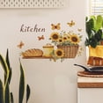 thumbnail image 1 of Adhesivos de pared para cocina, cesta con girasoles y mantequilla, 30 x 60 cm, 1 of 4