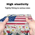 thumbnail image 7 of HELLHERO The American Flag Walker Seat Cover Rollator Seat Back Cover and Daisies lilies for Seniors Men Women Easy to Clean Easy to Use for Easy to Install, 7 of 7