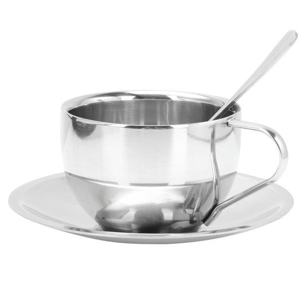 1 juego de taza de café exquisita para el hogar, juego de taza con cuchara y plato para taza