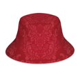 thumbnail image 3 of Daiia Vintage Burgundy Pattern Bucket Hat - Trendy Cotton Sun Hat for Beach, Golf, Fishing - Fun Outdoor Vacation Boonie for Men and Women, 3 of 9
