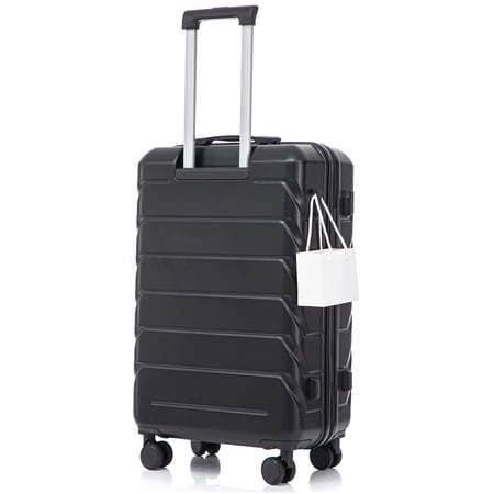 CHAMPFLAG 28 Inch Large Capacity Hardshell Suitcase, Checked Luggage with Silent 360° Wheels &; TSA Lock, Durable ABS for Air Travel, Black