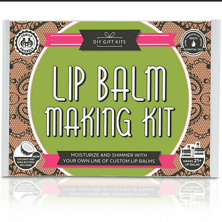 DIY Lip Balm Kit- Deluxe, (77-Piece Set) , with FILLING TRAY | Includes Tubes, Beeswax Pouch, Essential Oils, Labels +