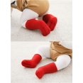 thumbnail image 4 of PULLIMORE 2 Pairs Baby Girls Socks Fleece Lined Anti Slip Crew Sock for Newborn Baby Infant Toddler Kids (1-3 Years, Red), 4 of 7