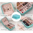 thumbnail image 6 of Mini Jewelry Travel Case, Small Portable Organizer Display Storage Box, For Rings Earrings Necklaces Gifts, 6 of 7