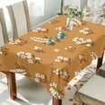 thumbnail image 4 of Wildflowers Brown Rectangle Tablecloth, Dust Proof Anti Wrinkle Wipeable Table Cloth Tabletop foration of Dinner Kitchen Wedding Holiday Party 60"x60" Decor Gift, 4 of 7